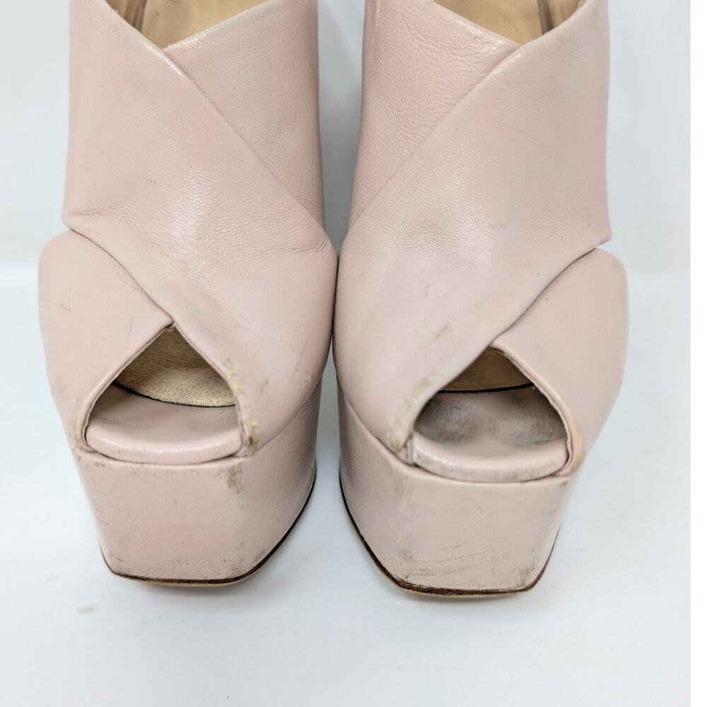 Giuseppe Zanotti Crystal Heel Platform Sandals Nude Pink EU 36.5 - Picture 2 of 16